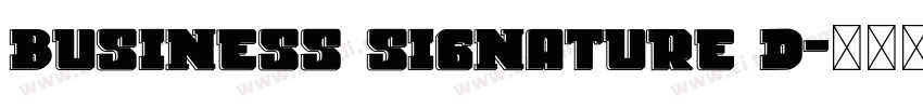 Business Signature D字体转换